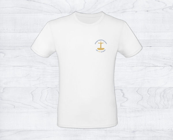 01_Herrenshirt_Logo_white Herren T-Shirt »Frohe Bo(o)tschaft«