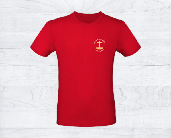 03_Herrenshirt_Logo_red Herren T-Shirt »Frohe Bo(o)tschaft«