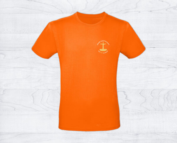 04_Herrenshirt_Logo_orange Herren T-Shirt »Frohe Bo(o)tschaft«
