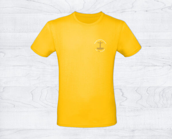 05_Herrenshirt_Logo_gold Herren T-Shirt »Frohe Bo(o)tschaft«