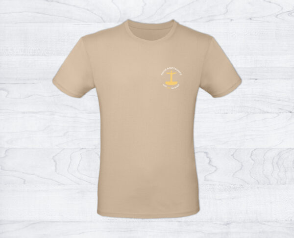 06_Herrenshirt_Logo_sand Herren T-Shirt »Frohe Bo(o)tschaft«