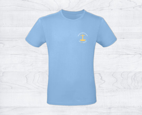 10_Herrenshirt_Logo_sky-blue Herren T-Shirt »Frohe Bo(o)tschaft«