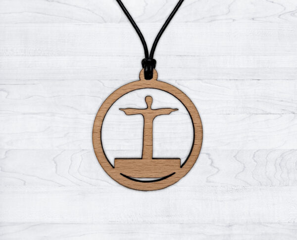 Halskette mit Holz-Anhänger