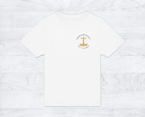 01_Kindershirt_Logo_white Kinder T-Shirt »Frohe Bo(o)tschaft«