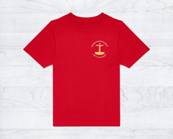 03_Kindershirt_Logo_red Kinder T-Shirt »Frohe Bo(o)tschaft«