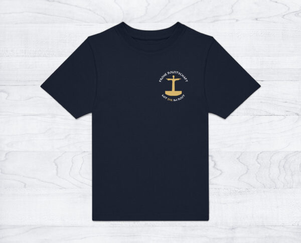 12_Kindershirt_Logo_navy Kinder T-Shirt »Frohe Bo(o)tschaft«